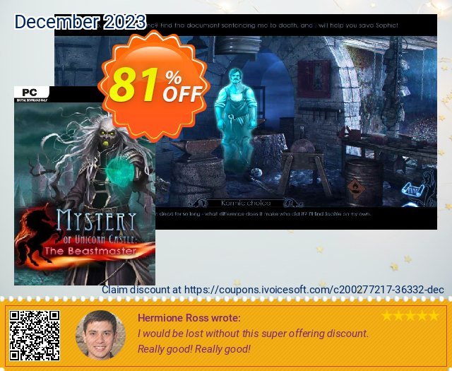 Mystery of Unicorn Castle The Beastmaster PC 令人敬畏的 产品销售 软件截图