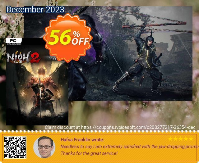Nioh 2 – The Complete Edition PC discount 56% OFF, 2024 Spring promotions. Nioh 2 – The Complete Edition PC Deal 2024 CDkeys