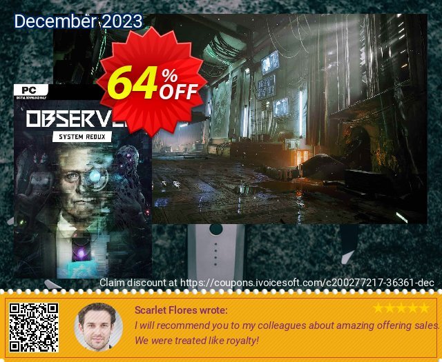 [64 OFF] Observer System Redux PC Coupon code, Mar 2024 iVoicesoft