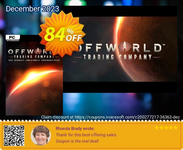 Offworld Trading Company PC uneingeschränkt Beförderung Bildschirmfoto