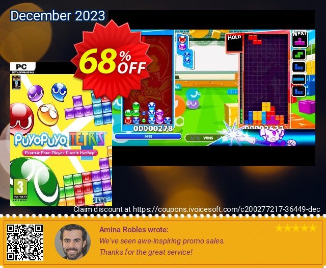Puyo Puyo Tetris PC (EU) discount 68% OFF, 2024 African Liberation Day sales. Puyo Puyo Tetris PC (EU) Deal 2024 CDkeys