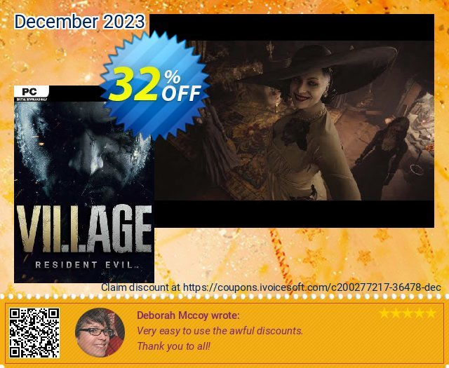 Resident Evil Village PC (WW) discount 32% OFF, 2024 Resurrection Sunday offering sales. Resident Evil Village PC (WW) Deal 2024 CDkeys