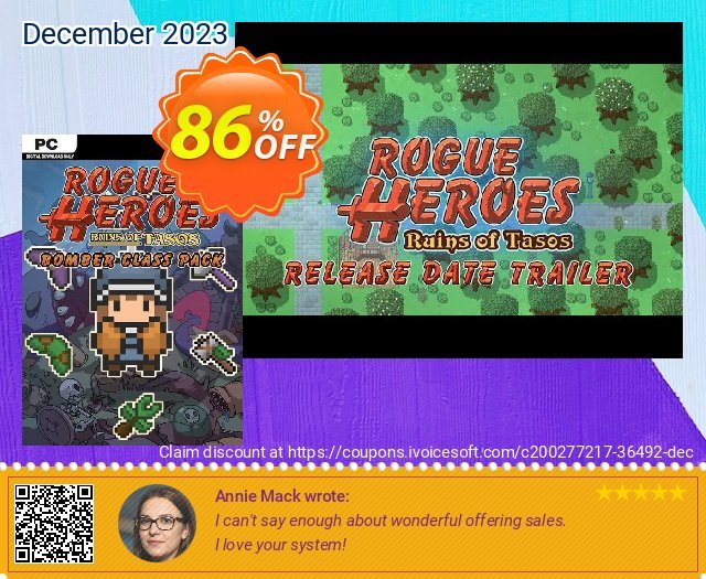 Rogue Heroes Ruins of Tasos Bomber Class Pack PC - DLC discount 86% OFF, 2024 Easter Day offering discount. Rogue Heroes Ruins of Tasos Bomber Class Pack PC - DLC Deal 2024 CDkeys