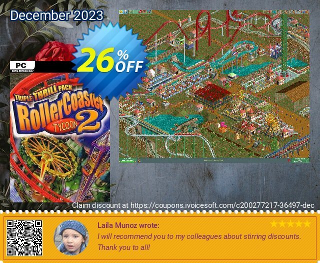 RollerCoaster Tycoon 2: Triple Thrill Pack PC discount 26% OFF, 2024 World Press Freedom Day offering sales. RollerCoaster Tycoon 2: Triple Thrill Pack PC Deal 2024 CDkeys