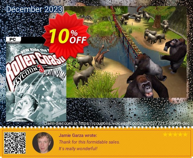 RollerCoaster Tycoon 3: Platinum PC discount 10% OFF, 2024 Mother Day offering sales. RollerCoaster Tycoon 3: Platinum PC Deal 2024 CDkeys