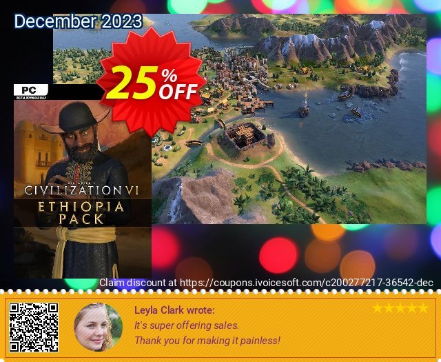 Sid Meier's Civilization VI - Ethiopia Pack PC - DLC discount 25% OFF, 2024 April Fools Day offering sales. Sid Meier&#039;s Civilization VI - Ethiopia Pack PC - DLC Deal 2024 CDkeys