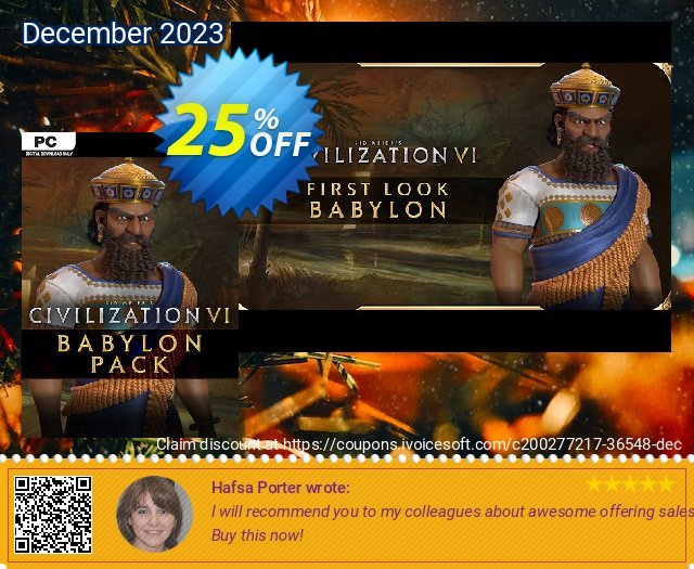 Sid Meier's Civilization VI: Babylon Pack PC - DLC (EU) discount 25% OFF, 2024 Resurrection Sunday discount. Sid Meier&#039;s Civilization VI: Babylon Pack PC - DLC (EU) Deal 2024 CDkeys