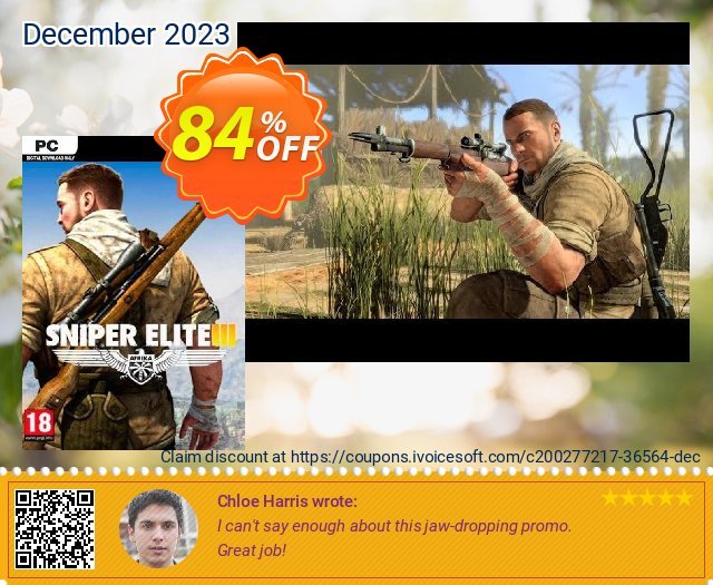 Sniper Elite 3 PC (EU) wundervoll Außendienst-Promotions Bildschirmfoto