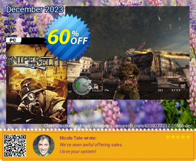 Sniper Elite PC discount 60% OFF, 2024 Resurrection Sunday offering discount. Sniper Elite PC Deal 2024 CDkeys