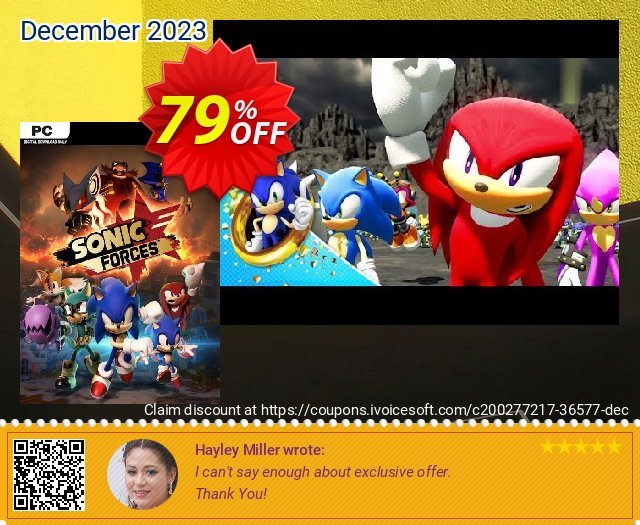 Sonic Forces PC (EU) discount 79% OFF, 2024 Memorial Day offering sales. Sonic Forces PC (EU) Deal 2024 CDkeys