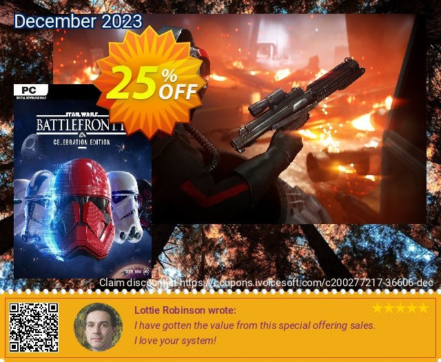 Star Wars Battlefront II 2 - Celebration Edition PC (EN) discount 25% OFF, 2024 April Fools' Day offering discount. Star Wars Battlefront II 2 - Celebration Edition PC (EN) Deal 2024 CDkeys