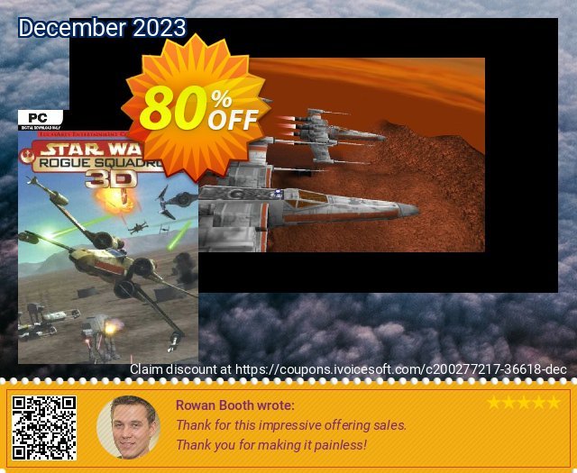 STAR WARS: Rogue Squadron 3D PC discount 80% OFF, 2024 Resurrection Sunday offering sales. STAR WARS: Rogue Squadron 3D PC Deal 2024 CDkeys