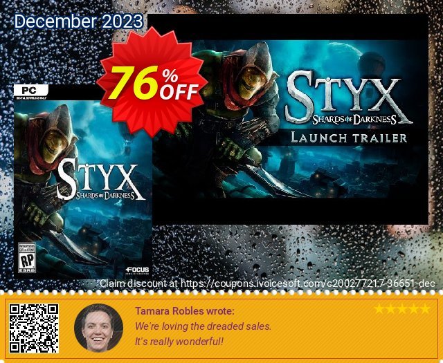 Styx Shards of Darkness PC (EU) discount 76% OFF, 2024 April Fools' Day offering sales. Styx Shards of Darkness PC (EU) Deal 2024 CDkeys