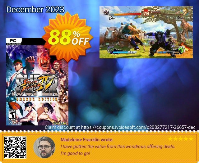 Super Street Fighter IV Arcade Edition PC 令人恐惧的 产品销售 软件截图