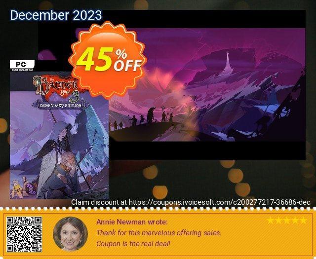 The Banner Saga 3 Legendary Edition PC discount 45% OFF, 2024 April Fools' Day promo. The Banner Saga 3 Legendary Edition PC Deal 2024 CDkeys