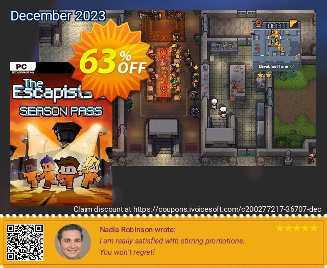The Escapists 2 - Season Pass PC discount 63% OFF, 2024 April Fools Day offering sales. The Escapists 2 - Season Pass PC Deal 2024 CDkeys