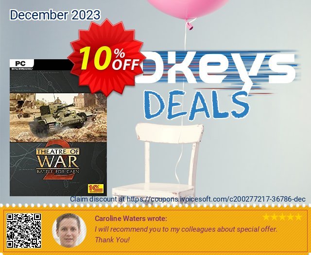 Theatre of War 2  Battle for Caen PC discount 10% OFF, 2024 April Fools' Day offering sales. Theatre of War 2  Battle for Caen PC Deal 2024 CDkeys