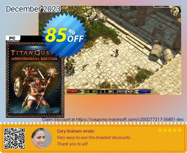Titan Quest Anniversary Edition PC discount 85% OFF, 2024 April Fools' Day offering sales. Titan Quest Anniversary Edition PC Deal 2024 CDkeys