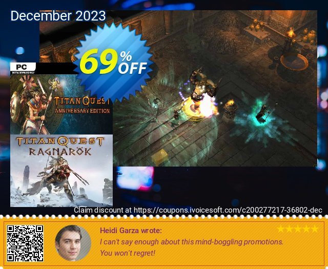 Titan Quest Anniversary + Ragnarok PC discount 69% OFF, 2024 Easter Day offering sales. Titan Quest Anniversary + Ragnarok PC Deal 2024 CDkeys
