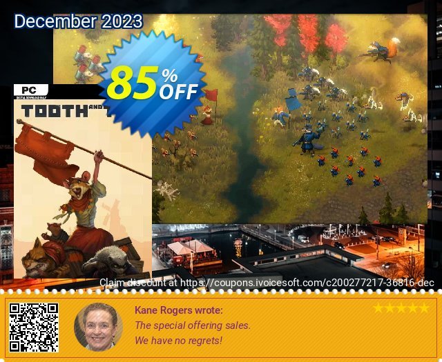 Tooth and Tail PC discount 85% OFF, 2024 National Coffee Day offering sales. Tooth and Tail PC Deal 2024 CDkeys