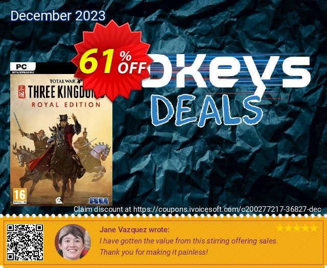 Total War: Three Kingdoms – Royal Edition PC discount 61% OFF, 2024 Easter Day offering sales. Total War: Three Kingdoms – Royal Edition PC Deal 2024 CDkeys