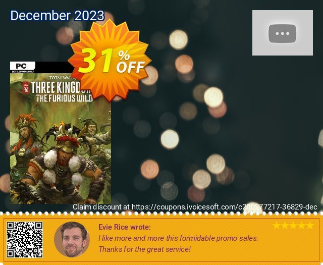 Total War Three Kingdoms - The Furious Wild PC - DLC (EU) discount 31% OFF, 2024 World Backup Day discounts. Total War Three Kingdoms - The Furious Wild PC - DLC (EU) Deal 2024 CDkeys
