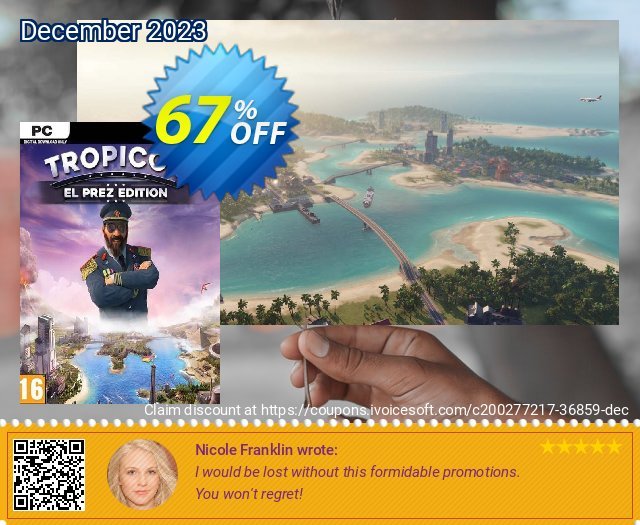 Tropico 6 El Prez Edition PC discount 60% OFF, 2022 African Liberation Day offering sales. Tropico 6 El Prez Edition PC Deal 2022 CDkeys