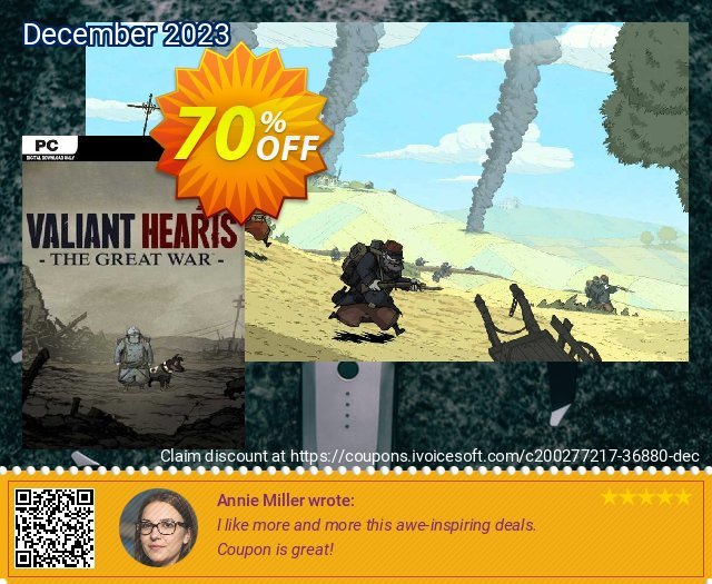 Valiant Hearts: The Great War PC discount 70% OFF, 2024 World Heritage Day offering sales. Valiant Hearts: The Great War PC Deal 2024 CDkeys