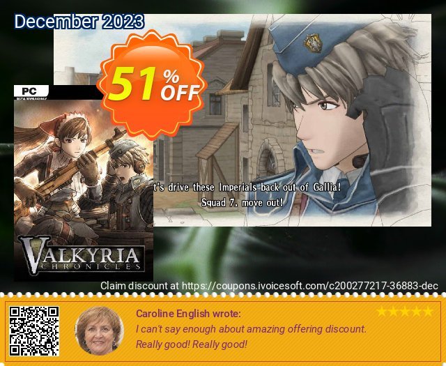 Valkyria Chronicles PC discount 51% OFF, 2024 World Ovarian Cancer Day offering sales. Valkyria Chronicles PC Deal 2024 CDkeys
