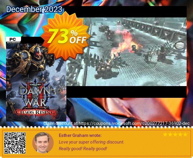 Warhammer 40,000 Dawn of War II Chaos Rising PC (EU) discount 73% OFF, 2024 Easter Day offering sales. Warhammer 40,000 Dawn of War II Chaos Rising PC (EU) Deal 2024 CDkeys