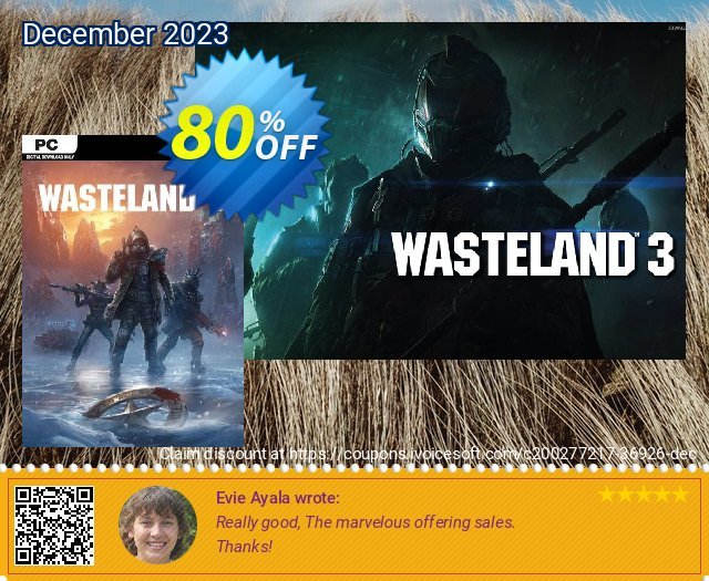 Wasteland 3 PC discount 80% OFF, 2024 April Fools' Day deals. Wasteland 3 PC Deal 2024 CDkeys