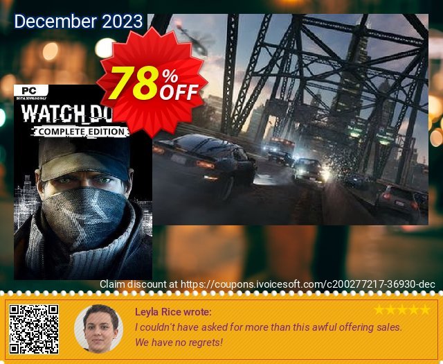 Watch Dogs - Complete Edition PC (EU) discount 78% OFF, 2024 World Heritage Day offering sales. Watch Dogs - Complete Edition PC (EU) Deal 2024 CDkeys