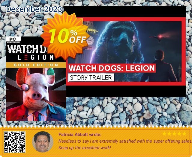 Watch Dogs: Legion - Gold Edition PC (EU) discount 10% OFF, 2024 Easter Day promo sales. Watch Dogs: Legion - Gold Edition PC (EU) Deal 2024 CDkeys