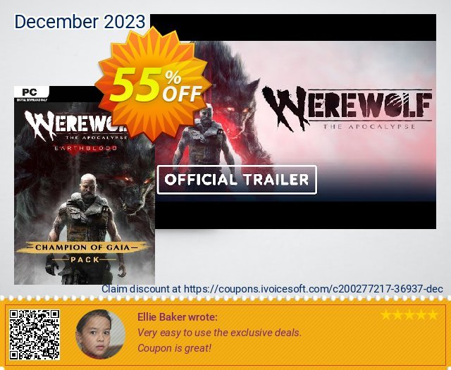 Werewolf: The Apocalypse - Earthblood Champion of Gaia Pack PC - DLC discount 55% OFF, 2022 Parents' Day offering sales. Werewolf: The Apocalypse - Earthblood Champion of Gaia Pack PC - DLC Deal 2022 CDkeys