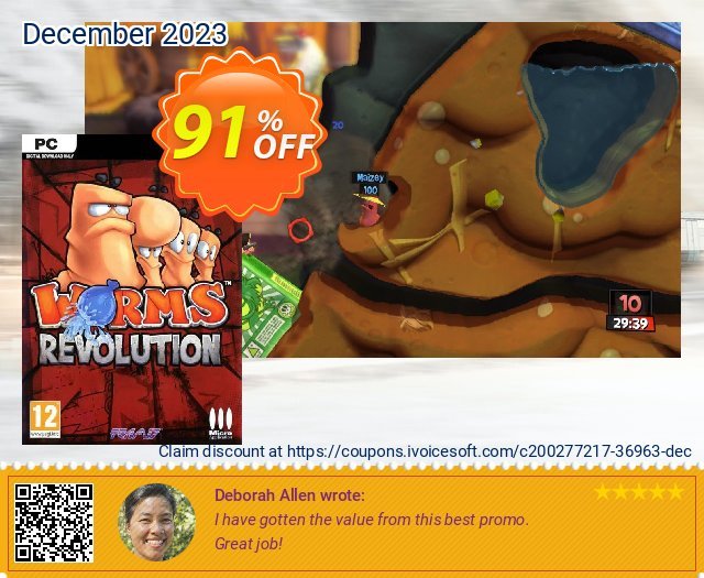 Worms Revolution PC megah penawaran Screenshot