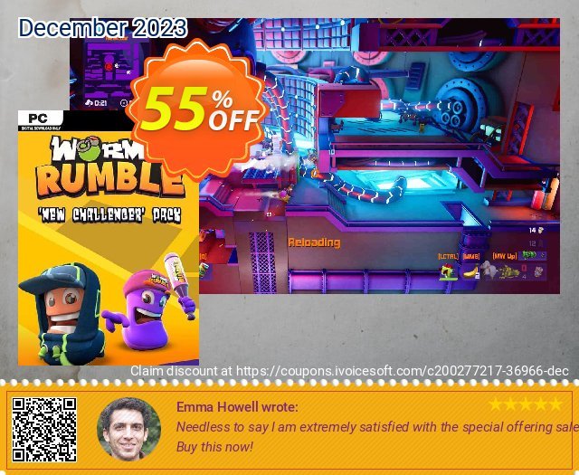 Worms Rumble - New Challengers Pack PC - DLC 可怕的 优惠券 软件截图