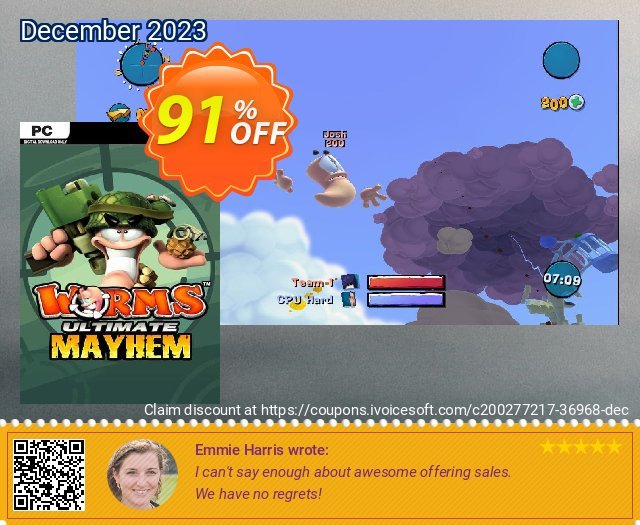 Worms Ultimate Mayhem PC discount 91% OFF, 2024 National Family Day offering sales. Worms Ultimate Mayhem PC Deal 2024 CDkeys