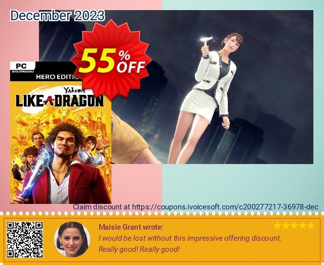 Yakuza: Like a Dragon Hero Edition PC (WW) discount 55% OFF, 2024 Resurrection Sunday offering sales. Yakuza: Like a Dragon Hero Edition PC (WW) Deal 2024 CDkeys