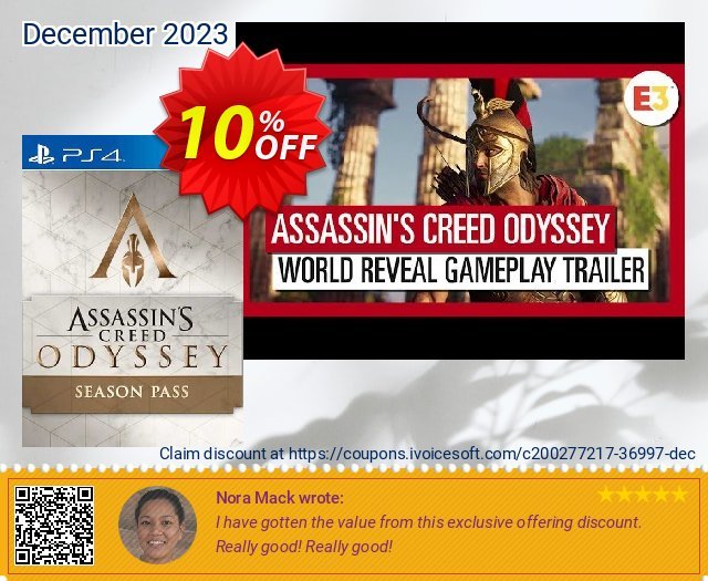 Assassin's Creed Odyssey - Season Pass PS4 (Netherlands) discount 10% OFF, 2024 April Fools Day offering sales. Assassin&#039;s Creed Odyssey - Season Pass PS4 (Netherlands) Deal 2024 CDkeys