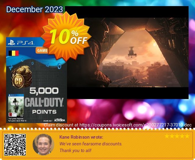 Call of Duty Modern Warfare 5000 Remastered PS4 (Belgium) menakuntukan voucher promo Screenshot