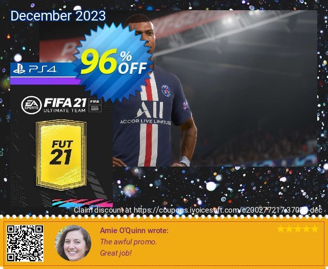 FIFA 21 - FUT 21 PS4 DLC (US/CA) unglaublich Verkaufsförderung Bildschirmfoto