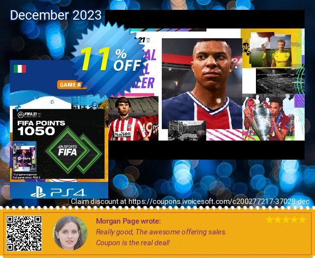 FIFA 21 Ultimate Team 1050 Points Pack PS4/PS5 (Italy) discount 11% OFF, 2024 Resurrection Sunday promo. FIFA 21 Ultimate Team 1050 Points Pack PS4/PS5 (Italy) Deal 2024 CDkeys