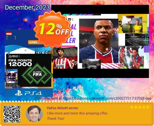 FIFA 21 Ultimate Team 12000 Points Pack PS4/PS5 (Austria) discount 12% OFF, 2024 April Fools' Day offering sales. FIFA 21 Ultimate Team 12000 Points Pack PS4/PS5 (Austria) Deal 2024 CDkeys