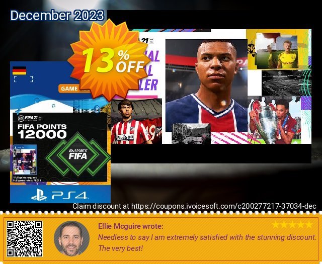 FIFA 21 Ultimate Team 12000 Points Pack PS4/PS5 (Germany) discount 13% OFF, 2024 Spring offering sales. FIFA 21 Ultimate Team 12000 Points Pack PS4/PS5 (Germany) Deal 2024 CDkeys