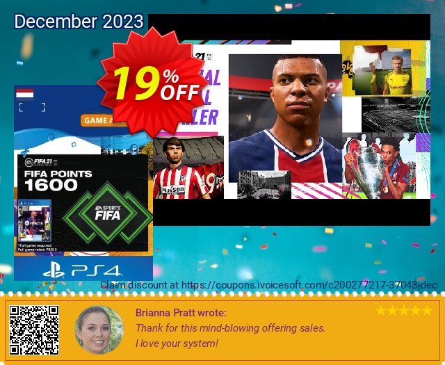 FIFA 21 Ultimate Team 1600 Points Pack PS4/PS5 (Netherlands) discount 19% OFF, 2024 Resurrection Sunday offering discount. FIFA 21 Ultimate Team 1600 Points Pack PS4/PS5 (Netherlands) Deal 2024 CDkeys