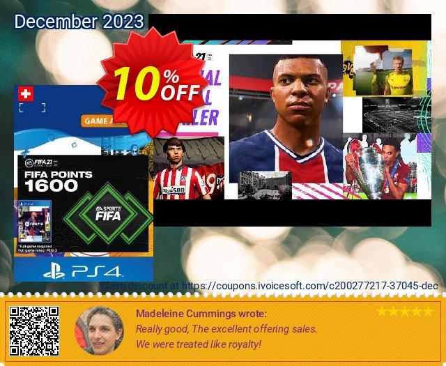 FIFA 21 Ultimate Team 1600 Points Pack PS4/PS5 (Switzerland) 激动的 折扣码 软件截图