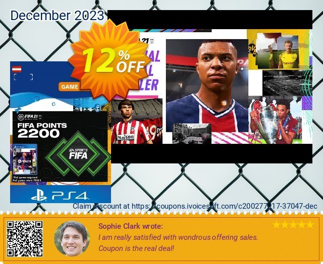 FIFA 21 Ultimate Team 2200 Points Pack PS4/PS5 (Austria) discount 12% OFF, 2024 April Fools Day promo sales. FIFA 21 Ultimate Team 2200 Points Pack PS4/PS5 (Austria) Deal 2024 CDkeys