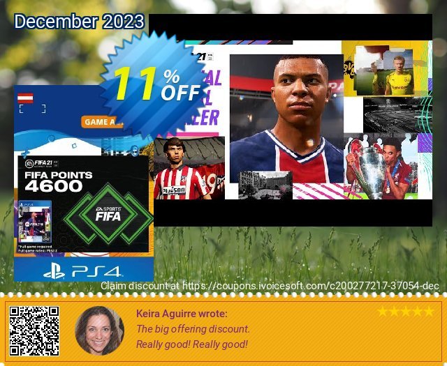 FIFA 21 Ultimate Team 4600 Points Pack PS4/PS5 (Austria) discount 11% OFF, 2024 Spring offering sales. FIFA 21 Ultimate Team 4600 Points Pack PS4/PS5 (Austria) Deal 2024 CDkeys