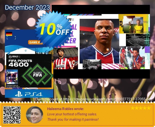 FIFA 21 Ultimate Team 4600 Points Pack PS4/PS5 (Germany) wunderbar Verkaufsförderung Bildschirmfoto