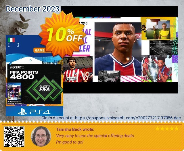 FIFA 21 Ultimate Team 4600 Points Pack PS4/PS5 (Italy) discount 10% OFF, 2024 April Fools' Day discounts. FIFA 21 Ultimate Team 4600 Points Pack PS4/PS5 (Italy) Deal 2024 CDkeys